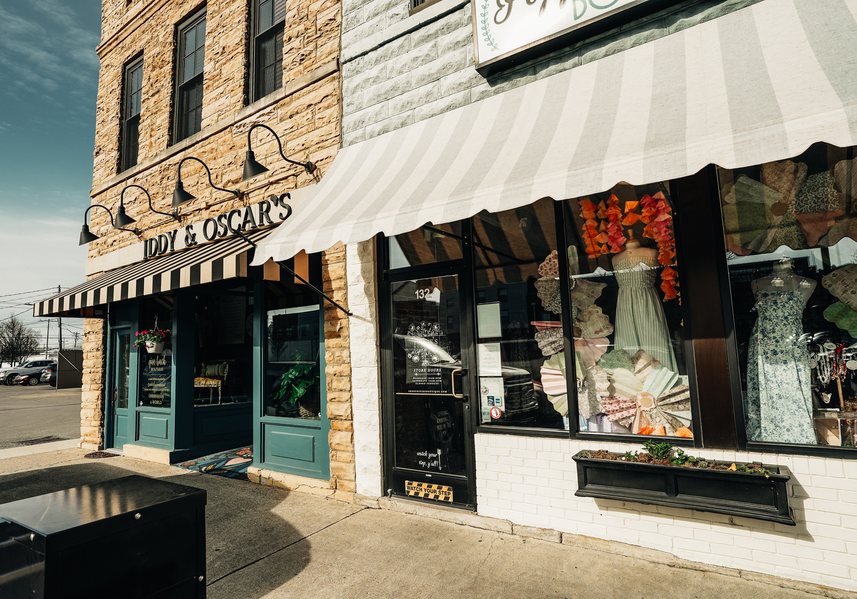 Historic storefronts in downtown Lebanon, Tennessee